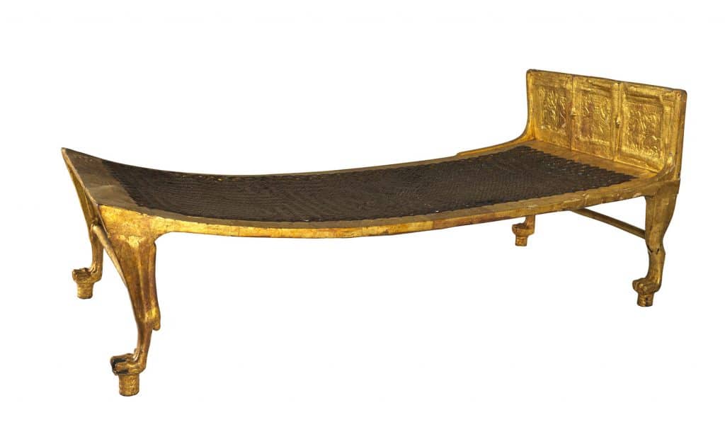 King Tut gilded bed