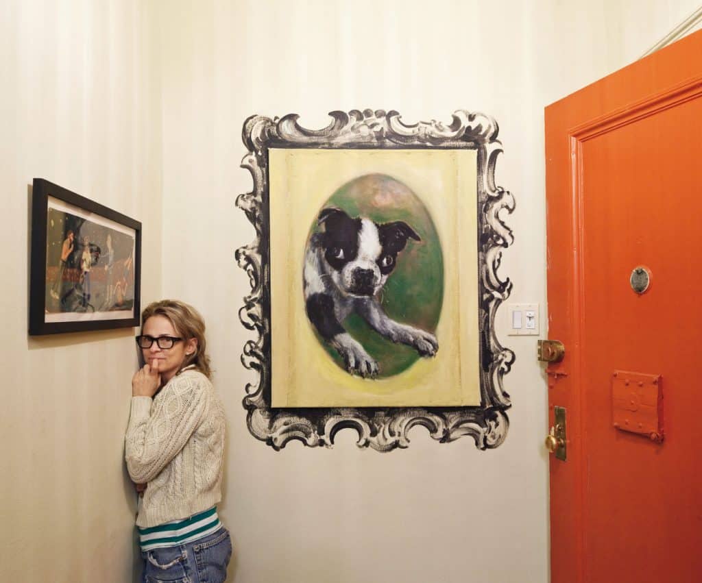 Design book May I Come In? Abrams Wendy Goodman Amy Sedaris New York apartment foyer David Sedaris painting