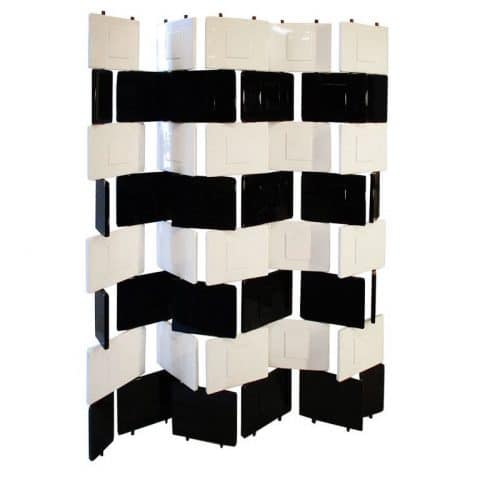 Eileen Gray Brick black-and-white-lacquered screen, 1980