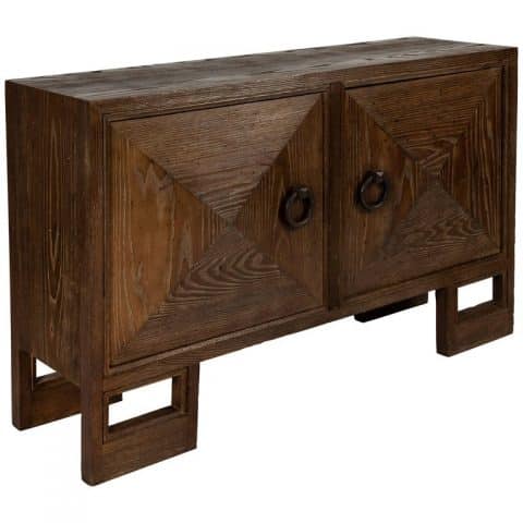 James Mont stained oak cabinet, ca. 1940s. Offered by Dragonette Ltd.