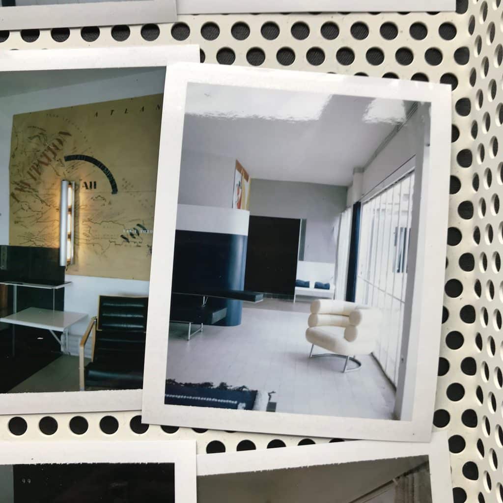 A selection of Polaroids taken by François Halard of E-1027