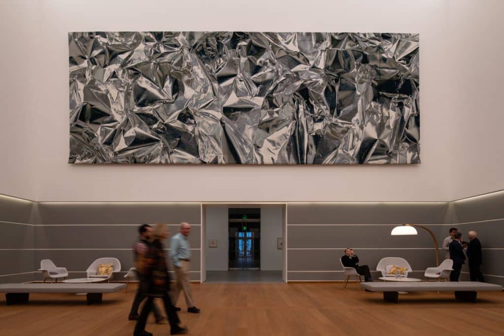 Pae White's trompe l'oeil tapestry Eikón, 2018, at the Norton Museum of Art