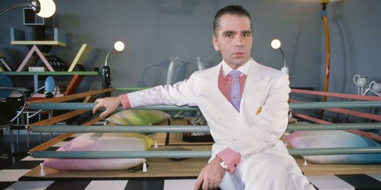 Karl Lagerfeld with Memphis furniture
