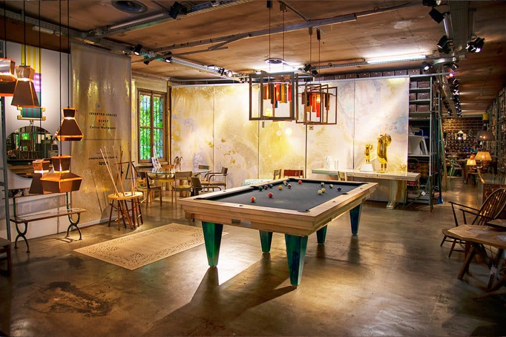 Hillsideout's American Pool Table Chaac at Galleria Rossana Orlandi