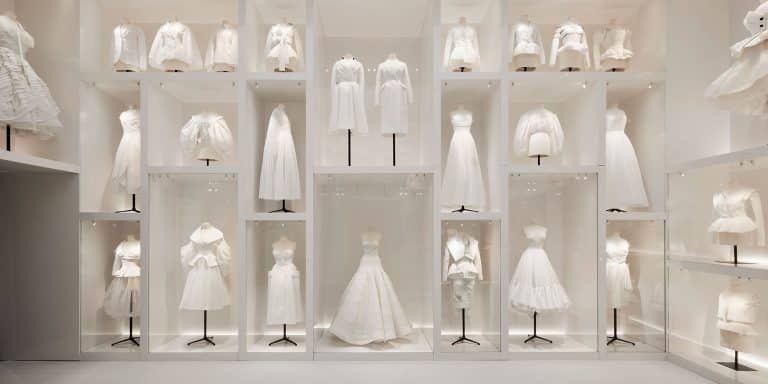 The Ateliers section in the exhibition "Christian Dior: Designer of Dreams" at London's Victoria and Albert Museum
