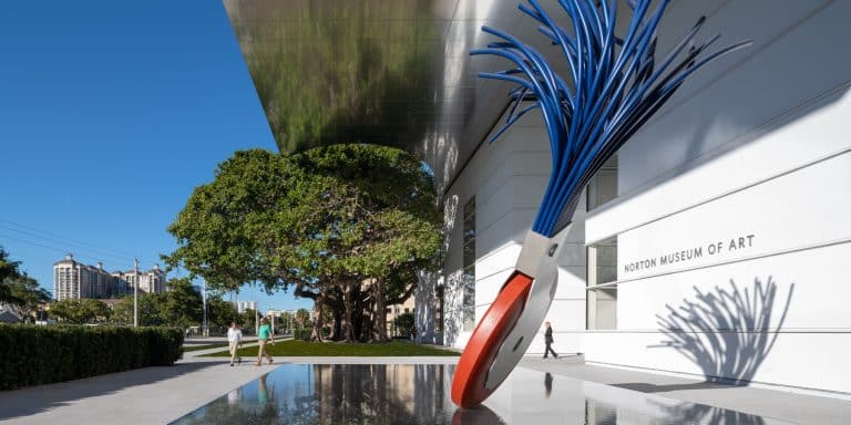 The exterior of the Norton Museum of Art in Palm Beach