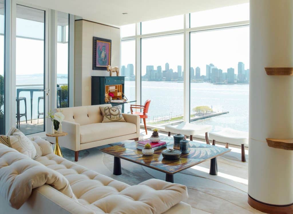 Interior designer decorator Phillip Thomas Perry Street residence living room New York