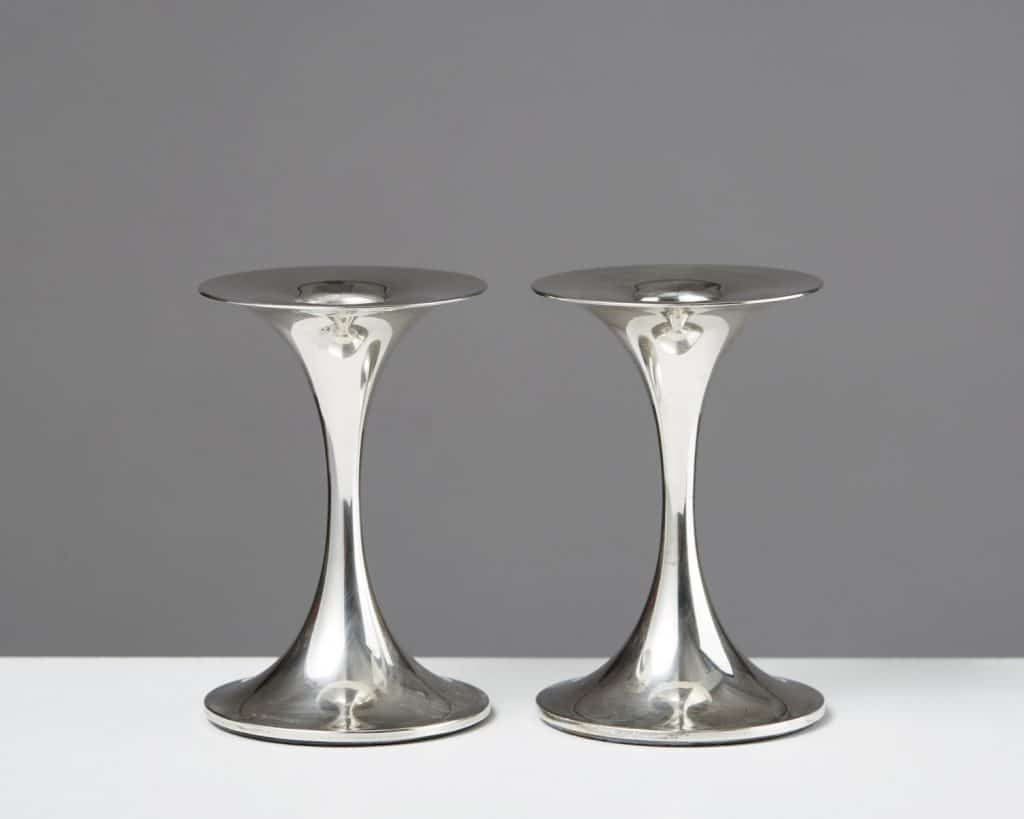 Tapio Wirkkala silver candlesticks candle holders Kultakeskus Modernity Stockholm