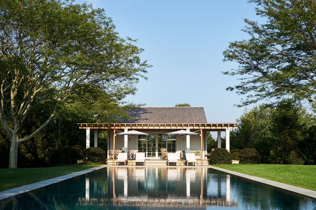 A Bridgehampton pool house designed by Frampton Co.