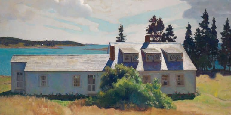 NC Wyeth's Painting of his Own House in Port Clyde, Maine
