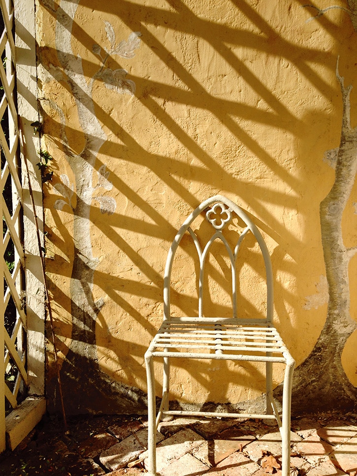 Miguel Flores-Vianna's photo of a chair at Nicky Haslam’s house in Hampshire, England