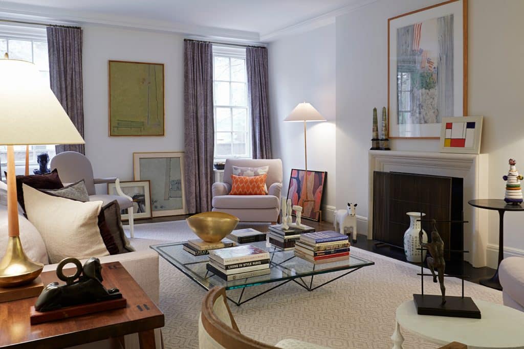 designer Alexander Doherty New York Upper West Side Classic Seven Living Room