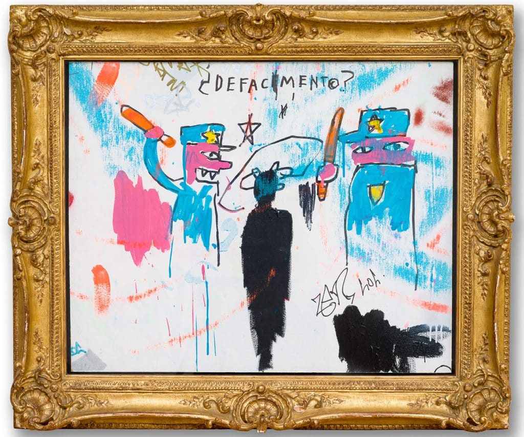 Jean-Michel Basquiat's 1983 painting "The Death of Michael Stewart"