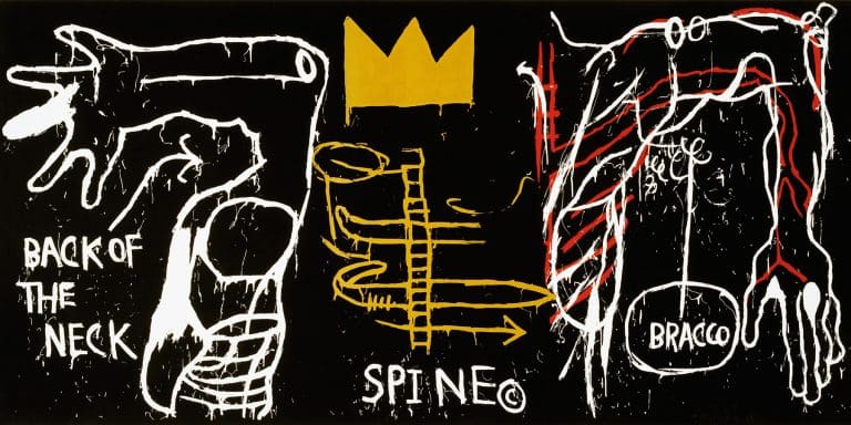 Jean-Michel Basquiat's 1983 painting "Back of the Neck"
