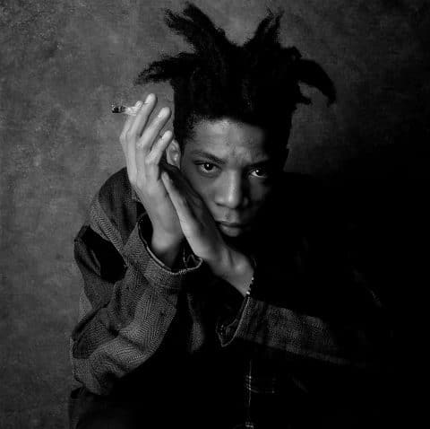 William Coupon's 1986 black-and-white photograph of Jean-Michel Basquiat