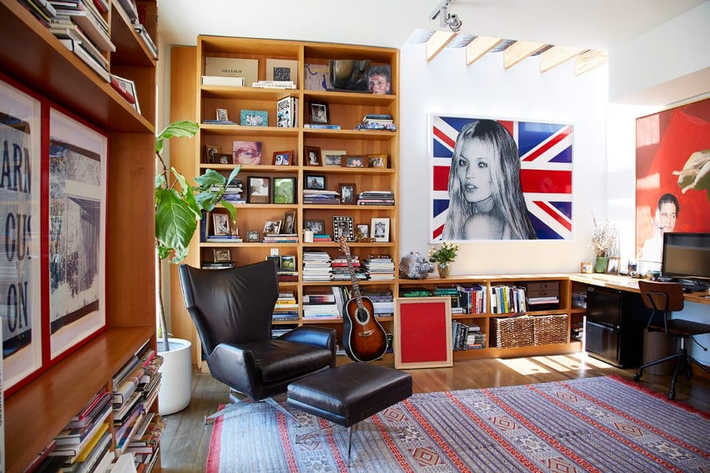 Los Angeles–based artist Paul Rusconi Hollywood Hills home office