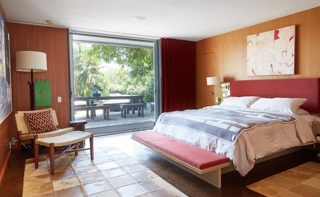 Los Angeles–based artist Paul Rusconi Hollywood Hills home bedroom