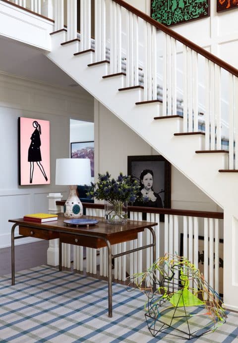 New York designer Timothy Brown Amagansett entry stairs
