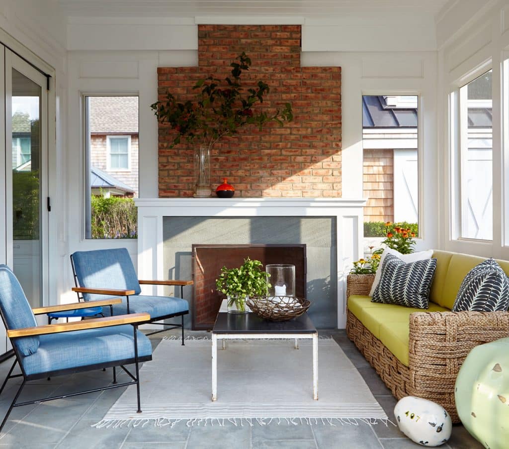 New York designer Timothy Brown Amagansett screened porch