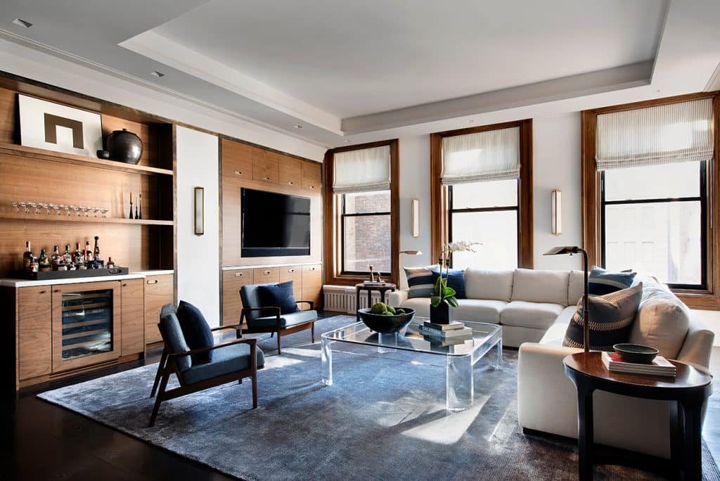 Gramercy Design Kyle O'Donnell Frank Salvaggi Flatiron District loft living room