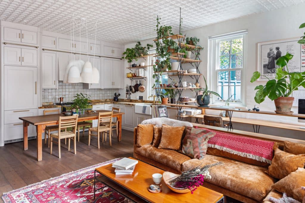 Kyle O'Donnnell Gramercy Design Stranger Things star David Harbour New York City Loft living dining kitchen
