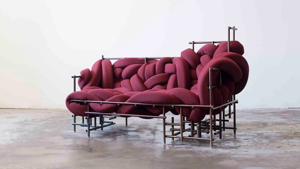 Lawless Sofa,2019, by Evan Fay. Photo courtesy of Galerie Philia