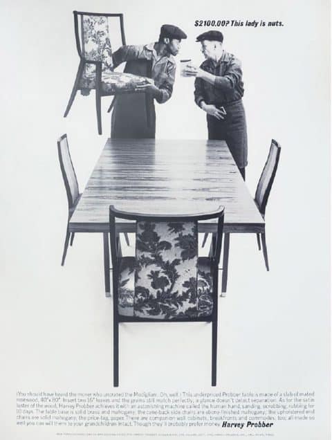 Harvey Probber furniture ad