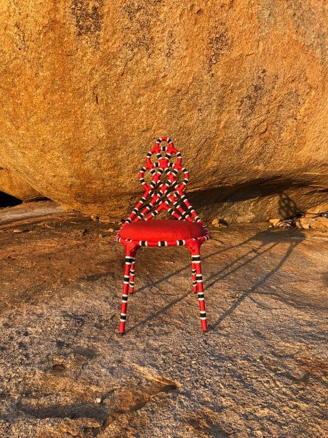 Sergio J. Matos's cobra coral chair, inspired by a native Brazilian snake
