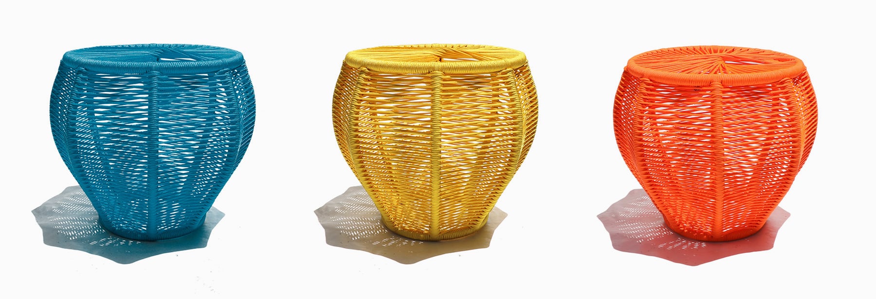 Sregio J. Matos's Carambola stools in three colors