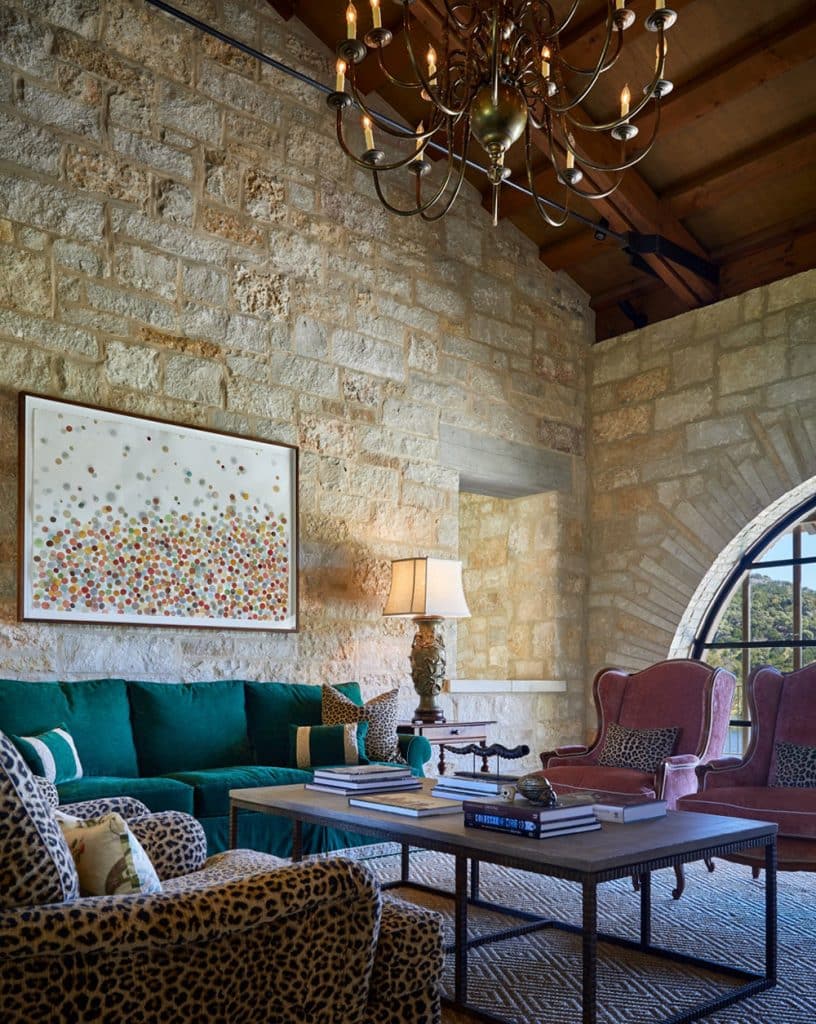 Texas interior design Melissa Morgan M Interiors Medina living room