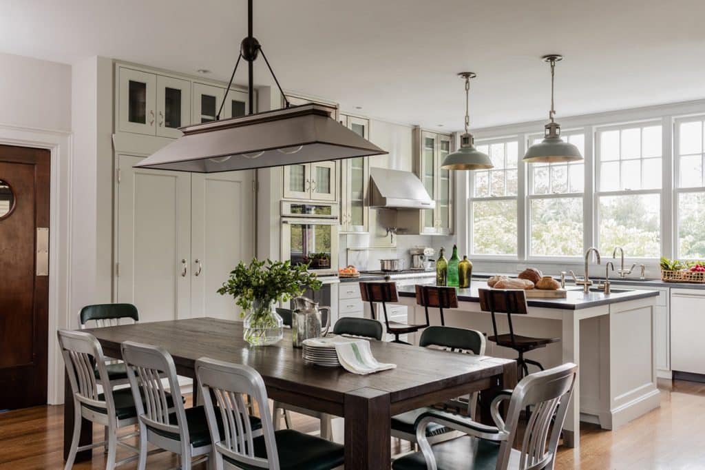 Boston interior designer Nina Farmer West Newton Hill house kitchen