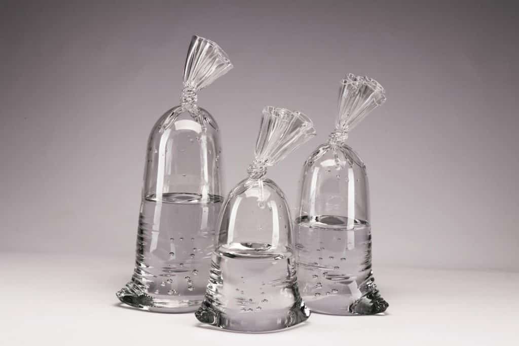 Glass Water Bag Trio, 2020, Dylan Martinez, presented by Lyons Wier Gallery