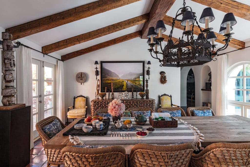 California interior designer Sean Leffers Rancho Santa Fe San Diego dining room