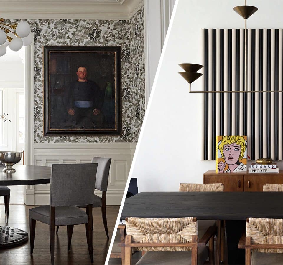 Rooms with Traditional Art vs. Edgy Contemporary Art