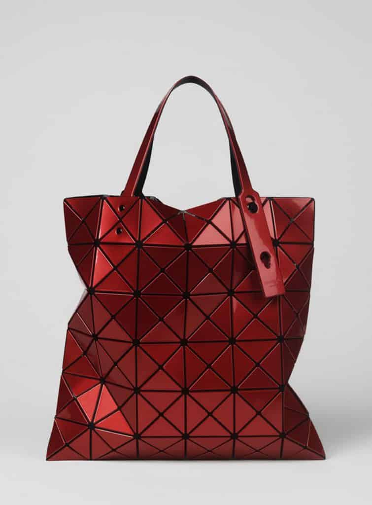 The Issey Miyake Lucent Bao Bao tote in the exhibition “Bags: Inside Out,” at London's Victoria and Albert Museum