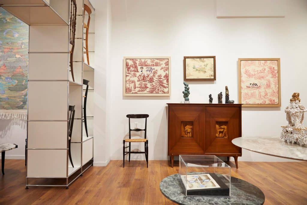 The Gilded Owl Hudson New York shop story gallery dealer Richard Saja paintings Fratelli Levaggi chair