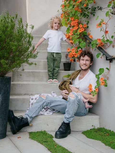 California interior designer Sean Leffers San Francisco home portrait with children Julian Trey