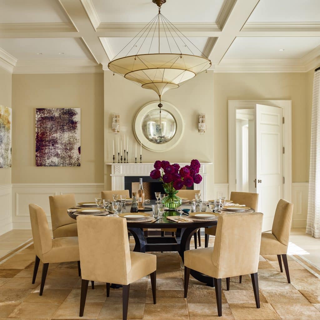 HOUSES: Robert A.M. Stern Architects Monacelli Press RAMSA Lily Pond Lane New York East Hampton dining room interior designer Dara Stern architect Randy M. Correll