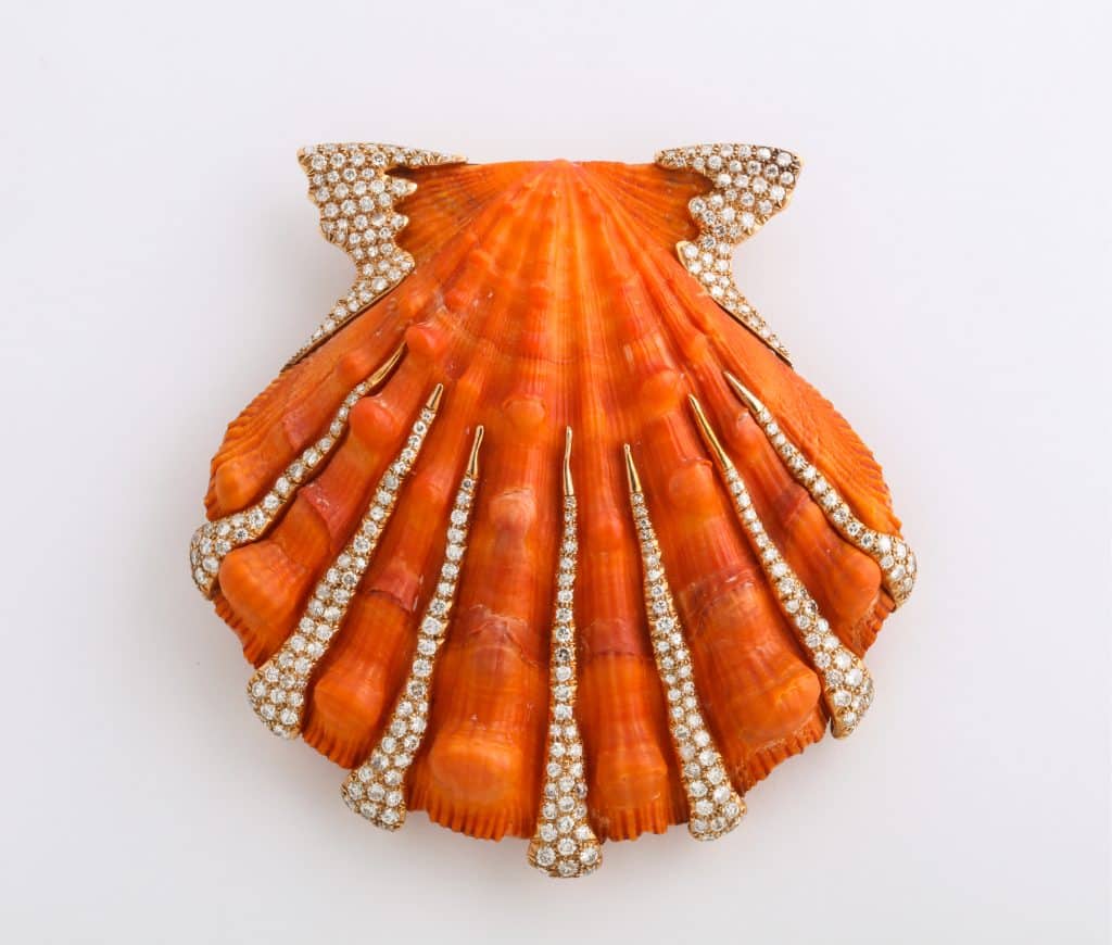A Fulco di Verdura lion’s paw shell brooch, from the book Beautiful Creatures, by Marion Fasel
