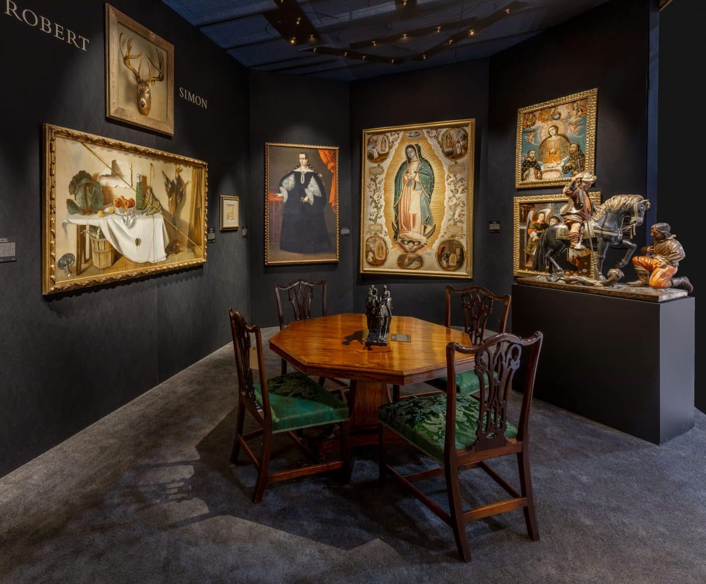 Robert Simon Fine Art's booth at the 2020 Winter Show 