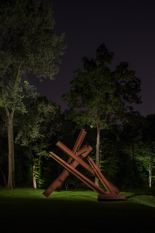 bronze sculpture by Mark di Suvero in Locust Valley, New York