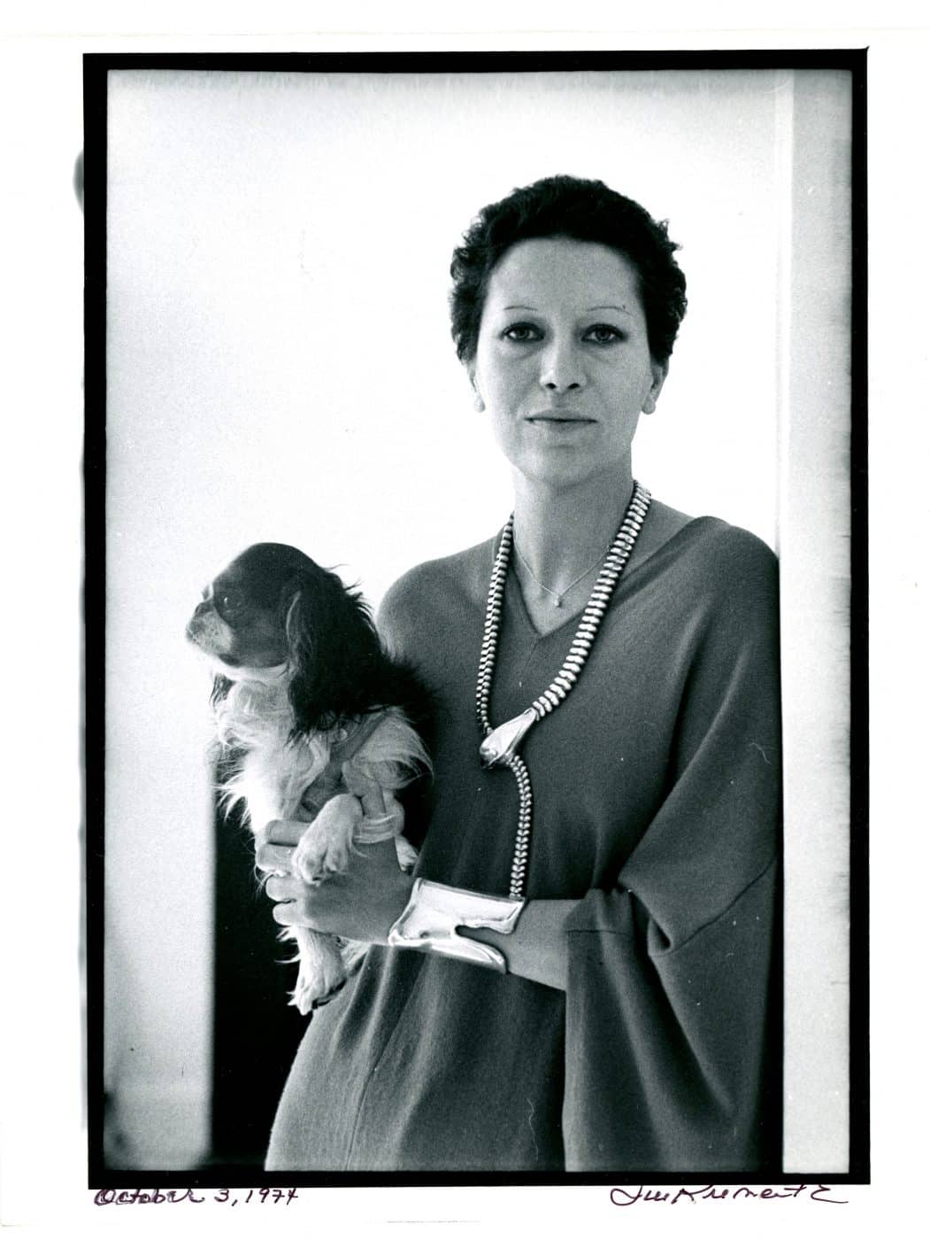 Elsa Peretti with dog