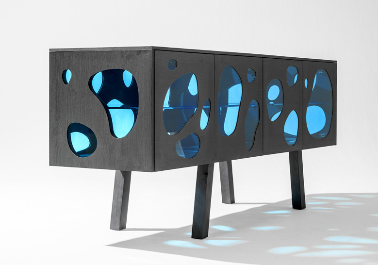 Campana Brothers Aquario Sideboard made of glass and wood