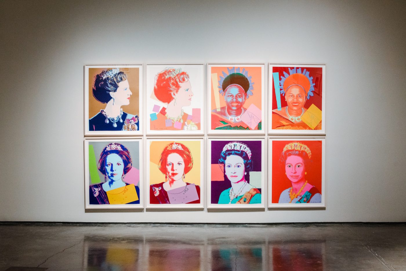 Andy Warhol's "Reigning Queens" series, 1985, in the 2018 show "Andy Warhol: Prints from the Collections of Jordan D. Schnitzer and His Family Foundation" at the Palm Sprigs Museum of Art.