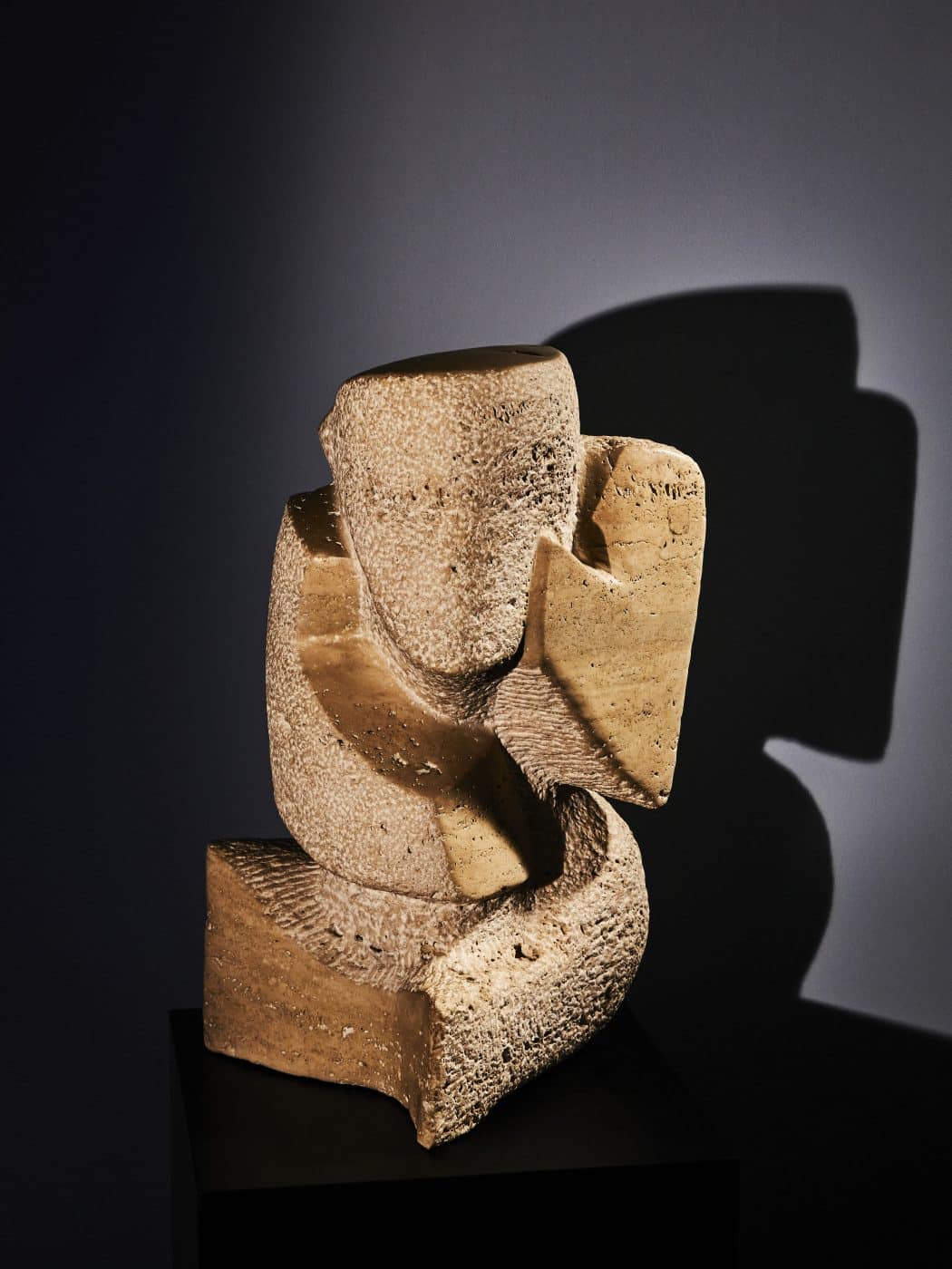 Naomi Feinberg's 1960s LIMESTONE SCULPTURE Deep in Thought was part of "A Woman Sculpting in a Man's World," Lobel Modern's 2018 exhibition of the artist's work.