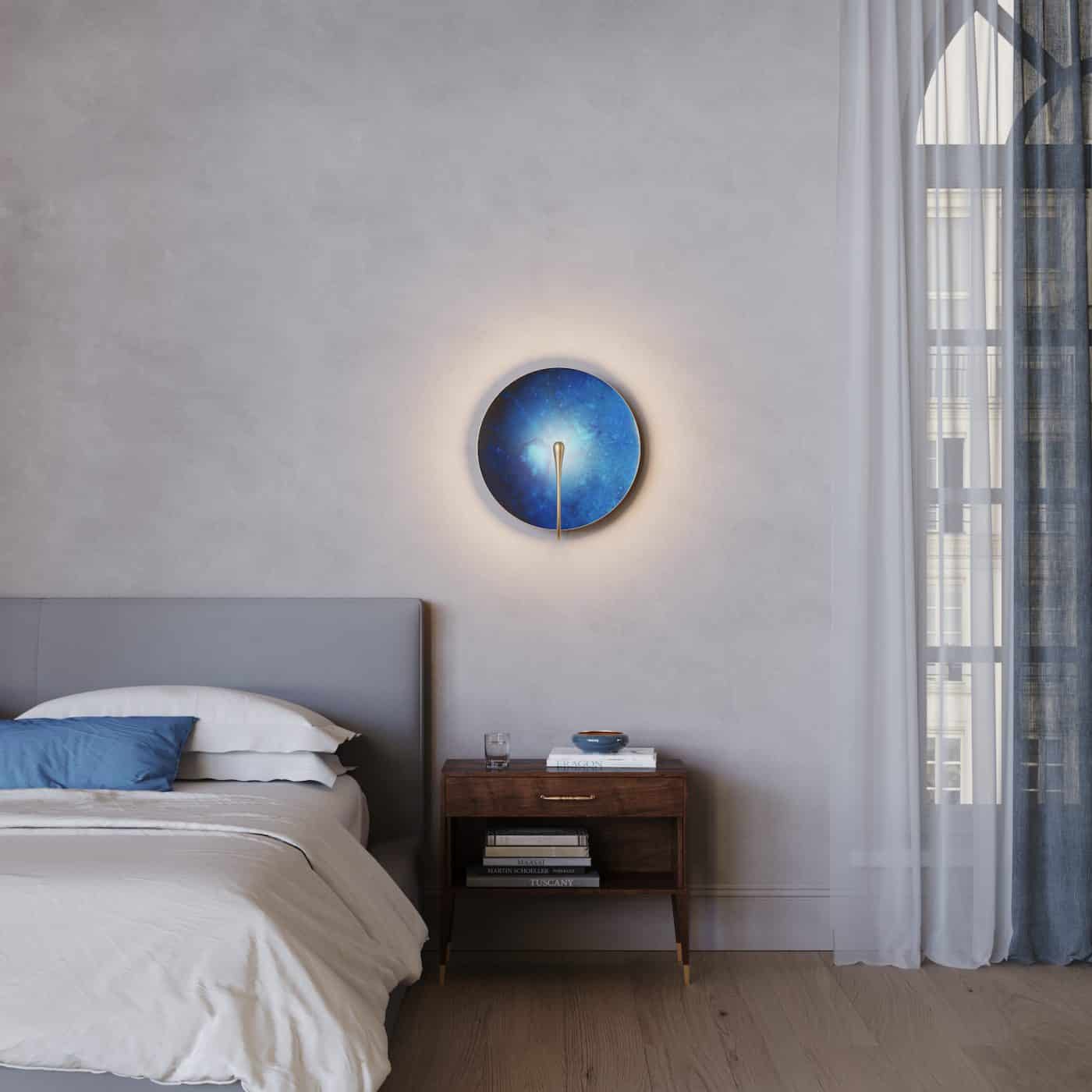 Eva Menz for Atelier001 Cosmic Azure sconce.