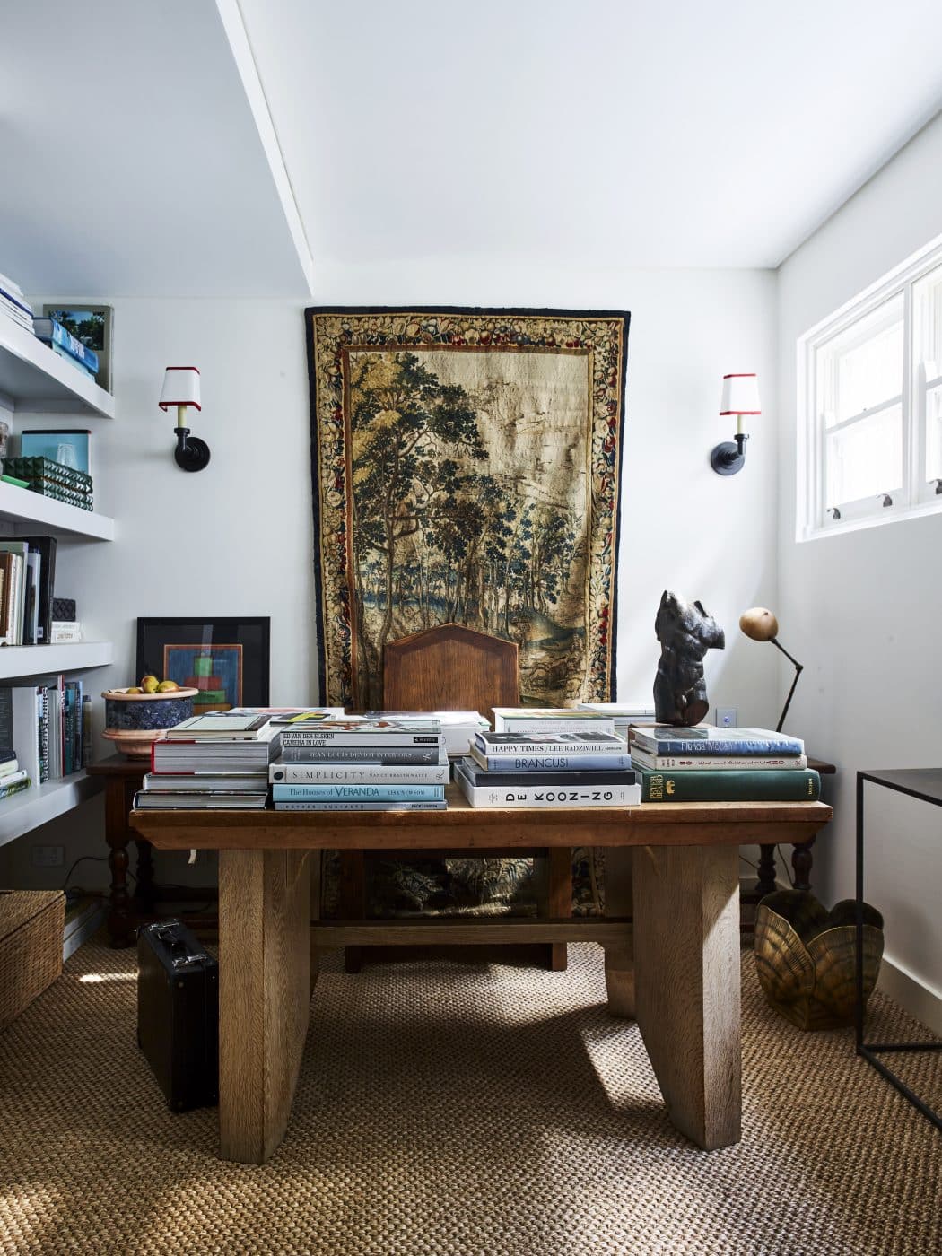 The study of Johnson's own beachside home in the Sydney