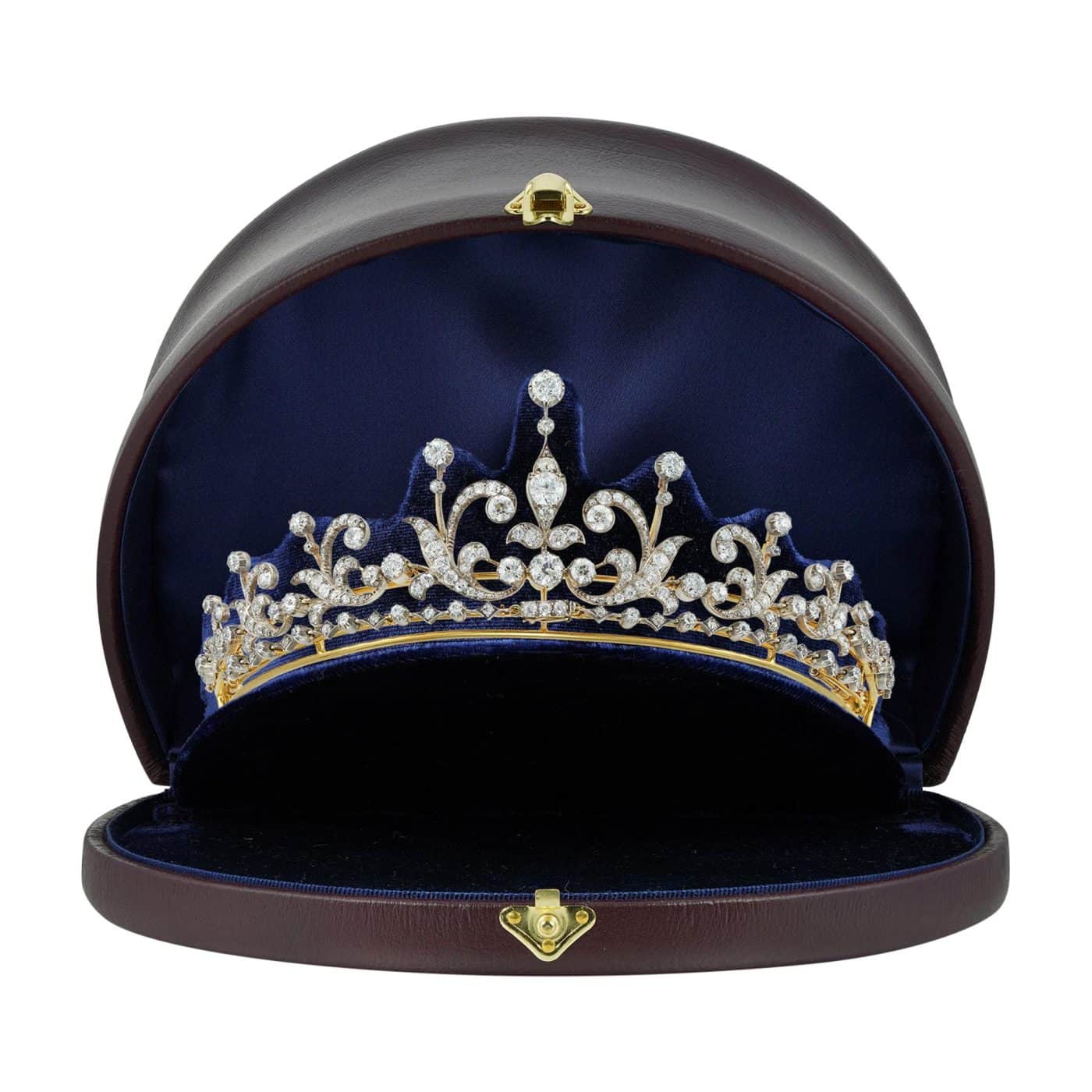 This circa 1880 DIAMOND TIARA converts to a necklace.