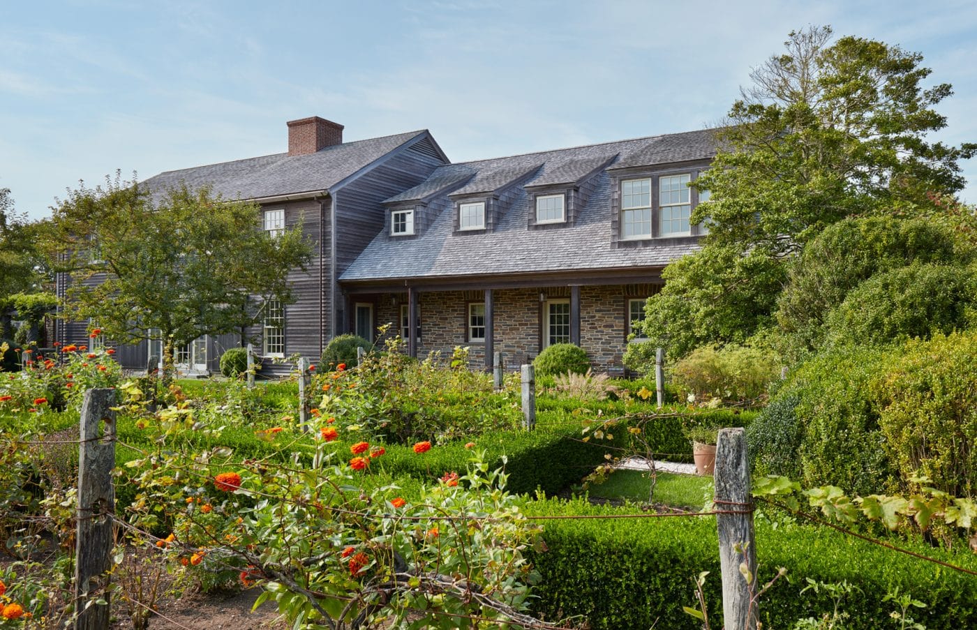 The gardens of the East Hampton home