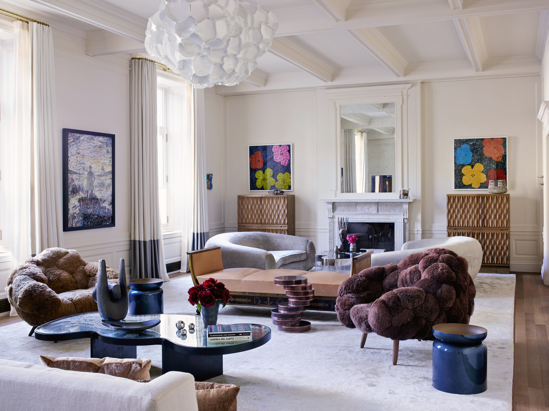 Living room in Manhattan designed by Julie Hillman